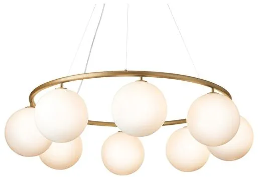 Nuura Miira 8 Circular Lysekrone Messing/Opal